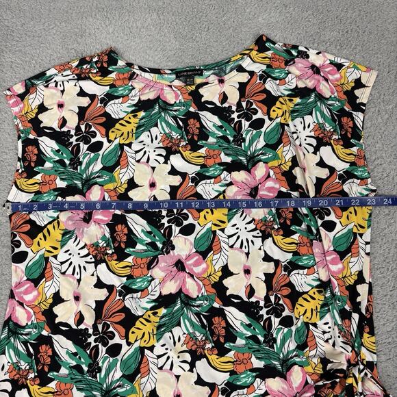 Lane Bryant Womens Plus Top Floral size 18/20 Bow Tie Hem autumn - Picture 8 of 13